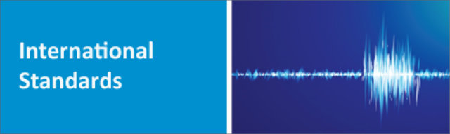 International Standards Banner with sound wave pic